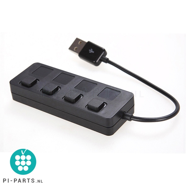 USB HUB | 4 poorten met aan- en uitschakelaar