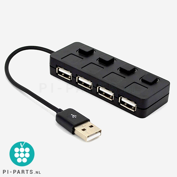 USB HUB | 4 poorten met aan- en uitschakelaar