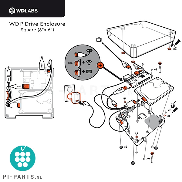 PiDrive behuizing | square