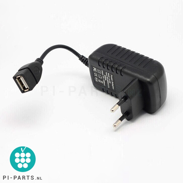 Voeding - USB adapter - 3,0 Ampère met verloopsnoertje