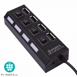 USB HUB | 4 poorten met tuimelschakelaar