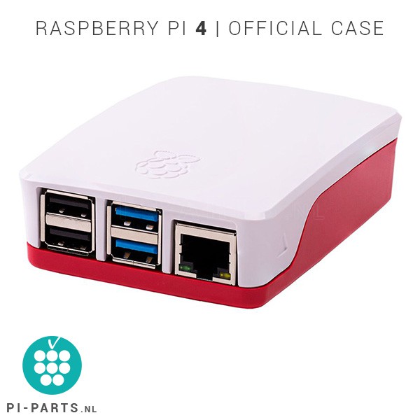 Officiële behuizing voor Raspberry Pi 4B (rood/wit)