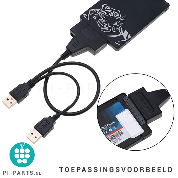 SATA naar 2 x USB adapter | 40cm kabel