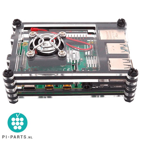 Behuizing ‘StackCase’ met ventilator voor Raspberry Pi 4B