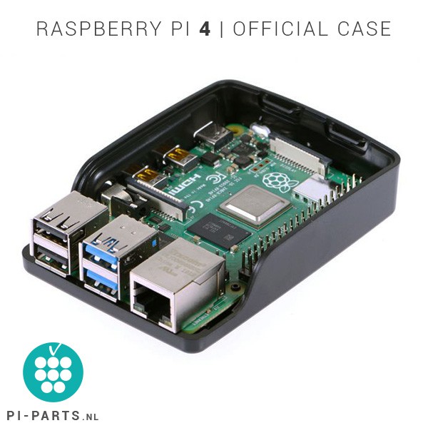 Officiële behuizing voor Raspberry Pi 4B (zwart/grijs)