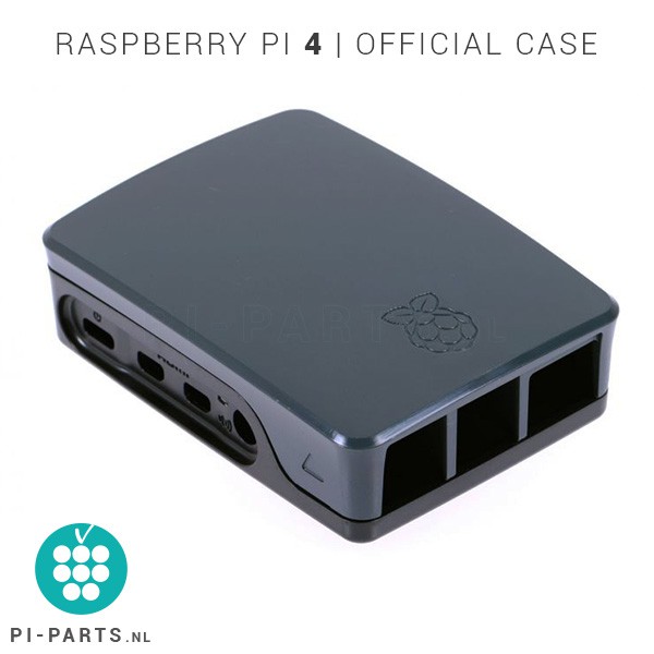 Officiële behuizing voor Raspberry Pi 4B (zwart/grijs)