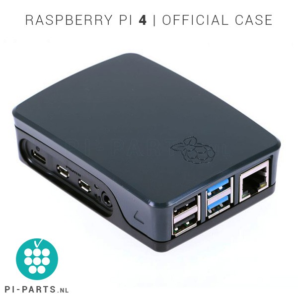 Officiële behuizing voor Raspberry Pi 4B (zwart/grijs)